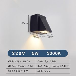 Đèn Hắt Tường 5w